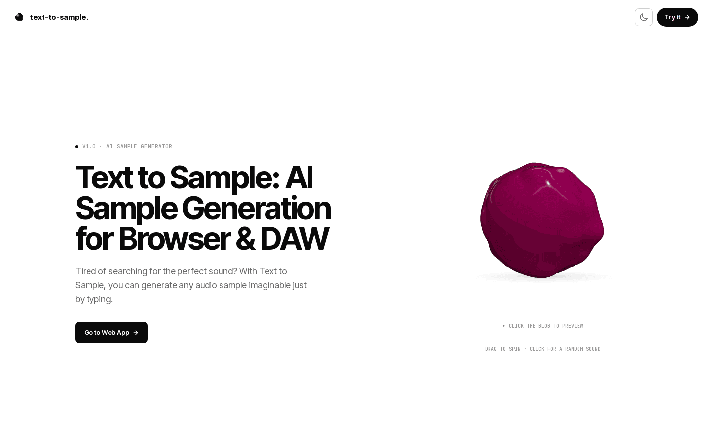 Text to Sample